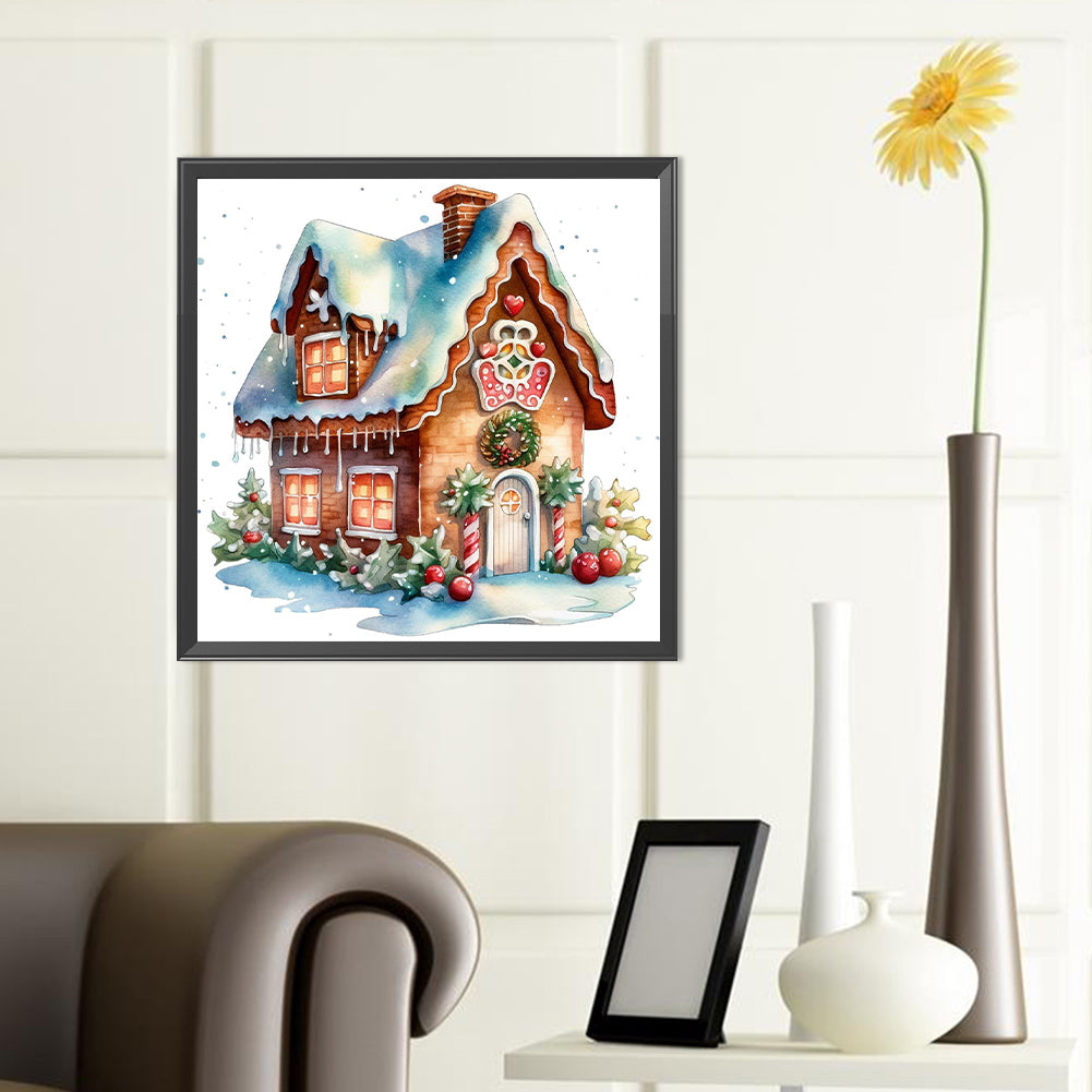 Christmas Cabin - Full Round Drill Diamond Painting 40*40CM