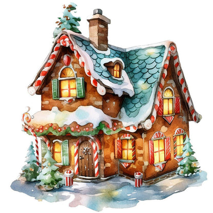 Christmas Cabin - Full Round Drill Diamond Painting 40*40CM