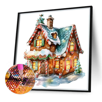 Christmas Cabin - Full Round Drill Diamond Painting 40*40CM