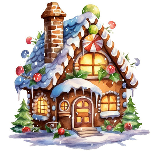 Christmas Cabin - Full Round Drill Diamond Painting 40*40CM