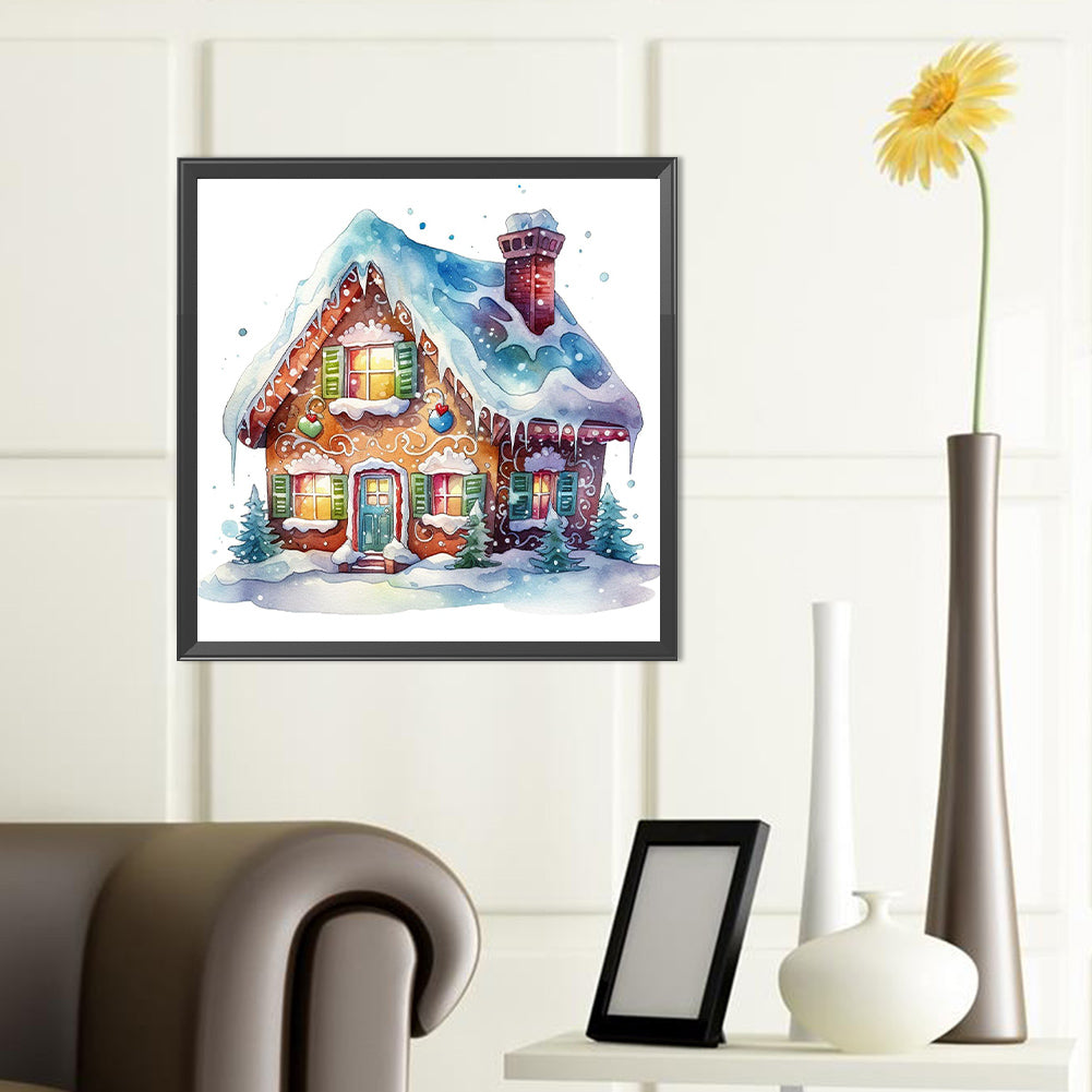 Christmas Cabin - Full Round Drill Diamond Painting 40*40CM