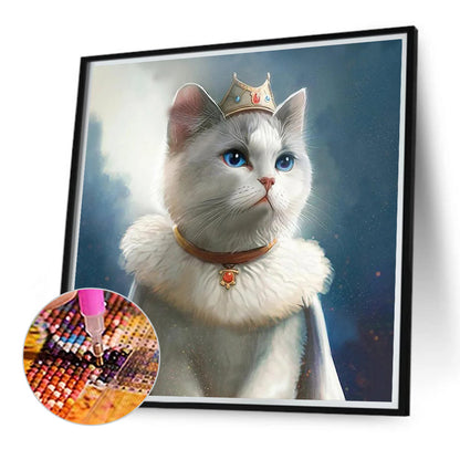 Cat - Full Round Drill Diamond Painting 40*40CM