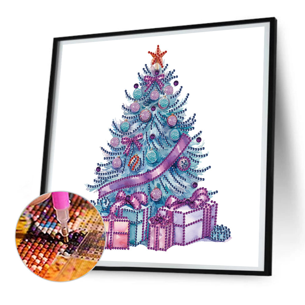 Colorful Christmas Tree - Special Shaped Drill Diamond Painting 30*30CM