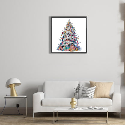 Colorful Christmas Tree - Special Shaped Drill Diamond Painting 30*30CM