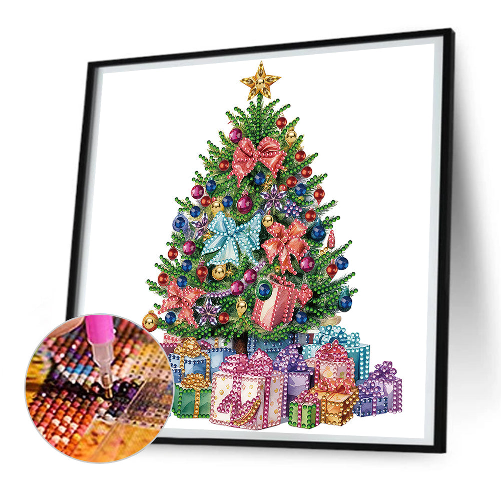 Colorful Christmas Tree - Special Shaped Drill Diamond Painting 30*30CM