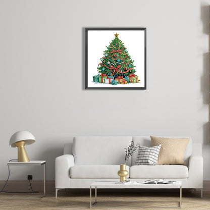 Colorful Christmas Tree - Special Shaped Drill Diamond Painting 30*30CM