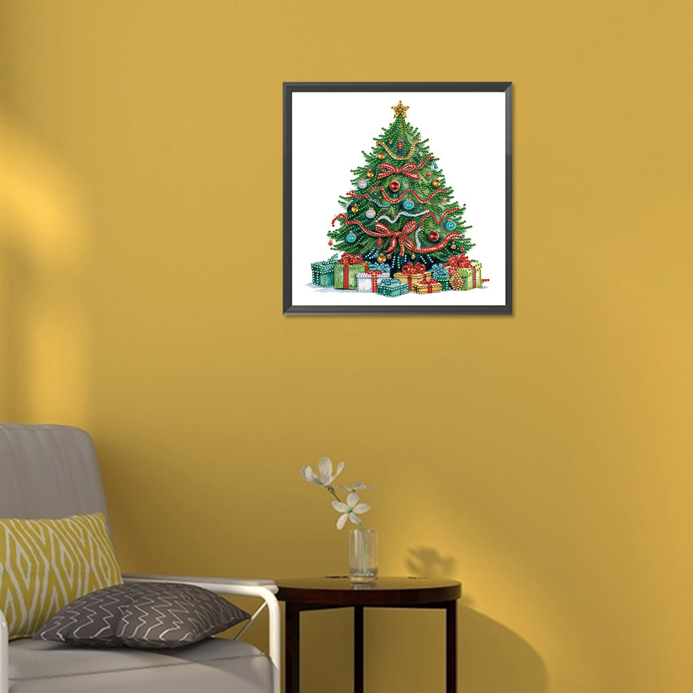 Colorful Christmas Tree - Special Shaped Drill Diamond Painting 30*30CM