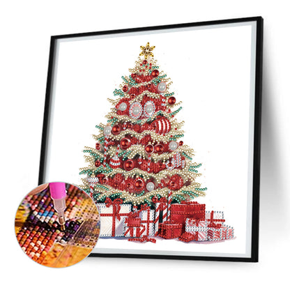 Colorful Christmas Tree - Special Shaped Drill Diamond Painting 30*30CM