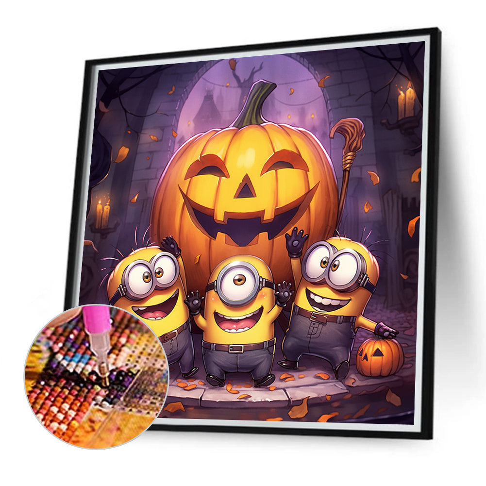 Minions And Jack-O-Lanterns - Full Round Drill Diamond Painting 40*40CM