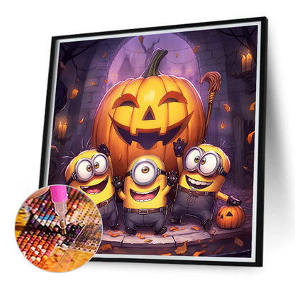 Minions And Jack-O-Lanterns - Full Round Drill Diamond Painting 40*40CM