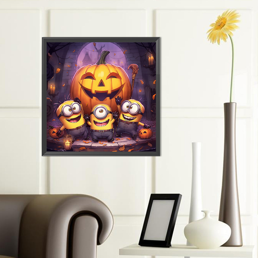 Minions And Jack-O-Lanterns - Full Round Drill Diamond Painting 40*40CM