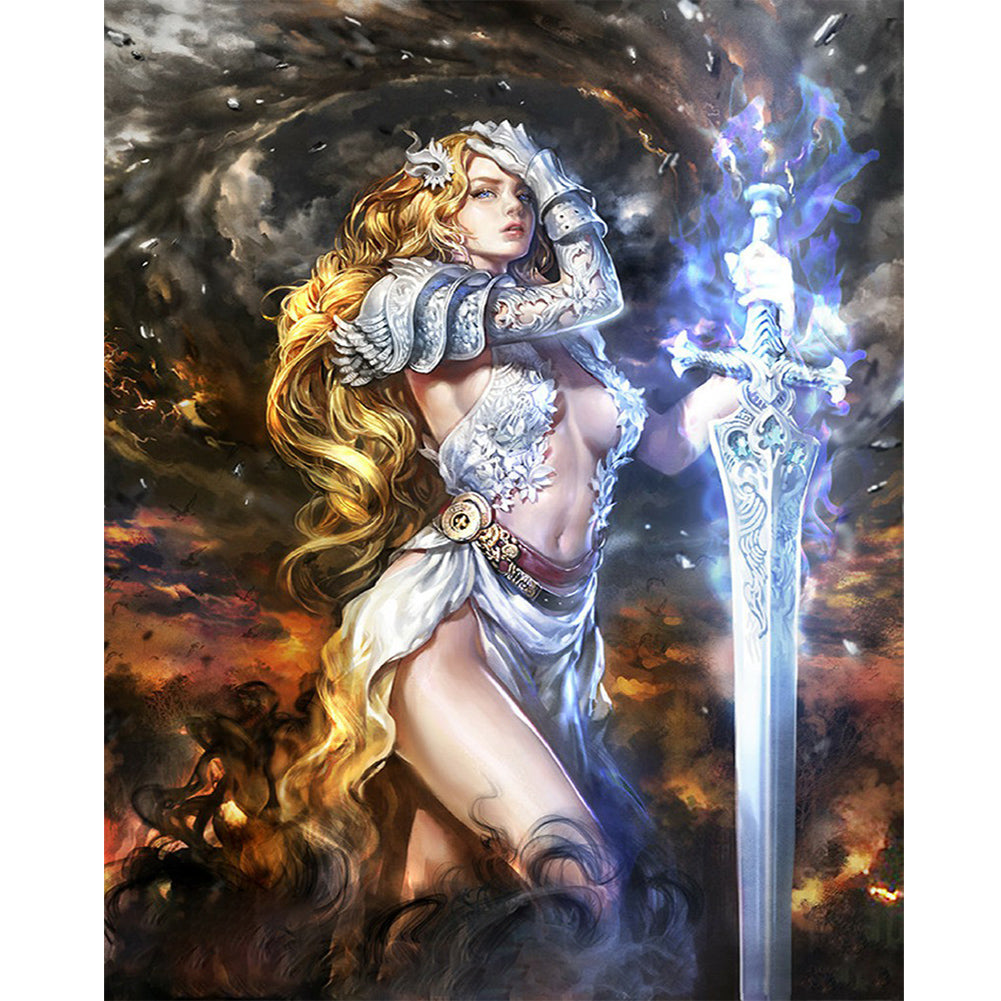 Warrior Goddess - Full Round Drill Diamond Painting 40*50CM
