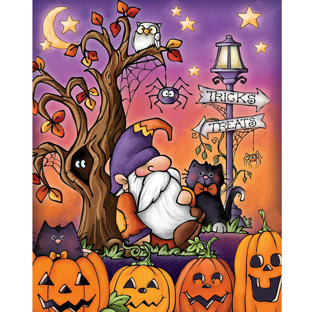 Halloween Gnome - Full Round Drill Diamond Painting 40*50CM