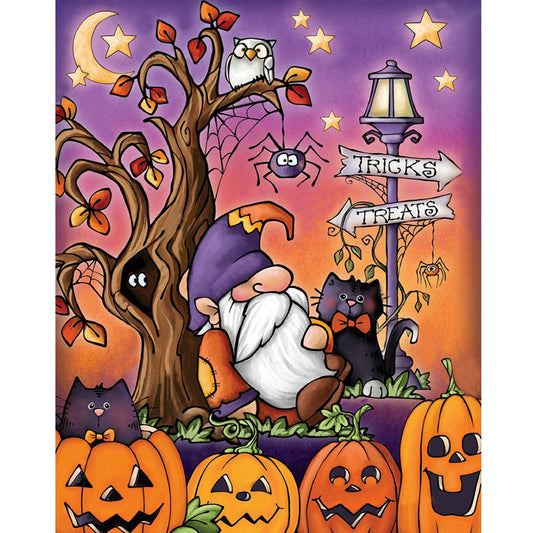 Halloween Gnome - Full Round Drill Diamond Painting 40*50CM