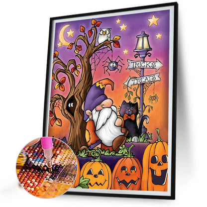 Halloween Gnome - Full Round Drill Diamond Painting 40*50CM