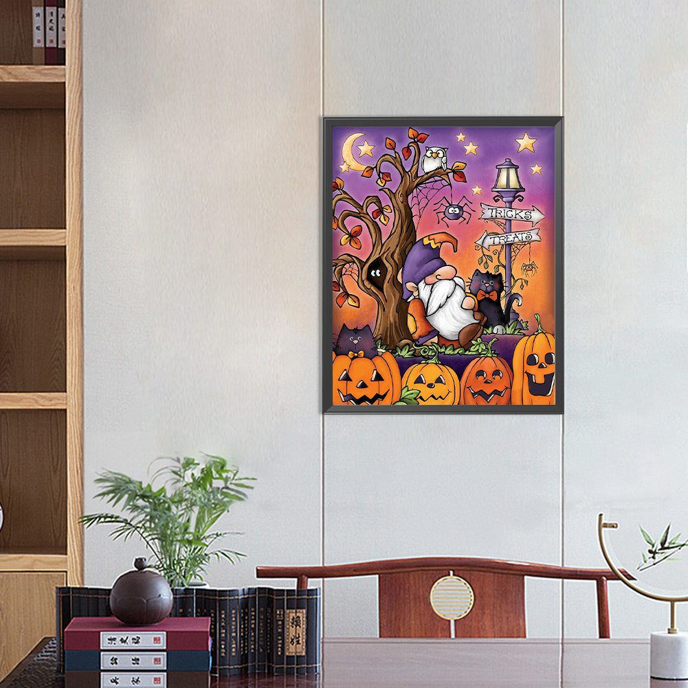 Halloween Gnome - Full Round Drill Diamond Painting 40*50CM