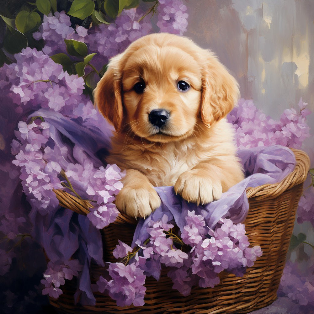 Golden Retriever - Full Round Drill Diamond Painting 40*40CM