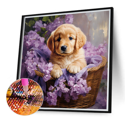 Golden Retriever - Full Round Drill Diamond Painting 40*40CM