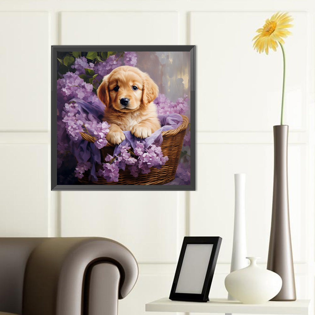 Golden Retriever - Full Round Drill Diamond Painting 40*40CM