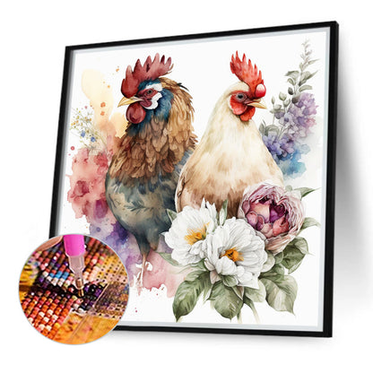 Rooster - Full Round Drill Diamond Painting 40*40CM