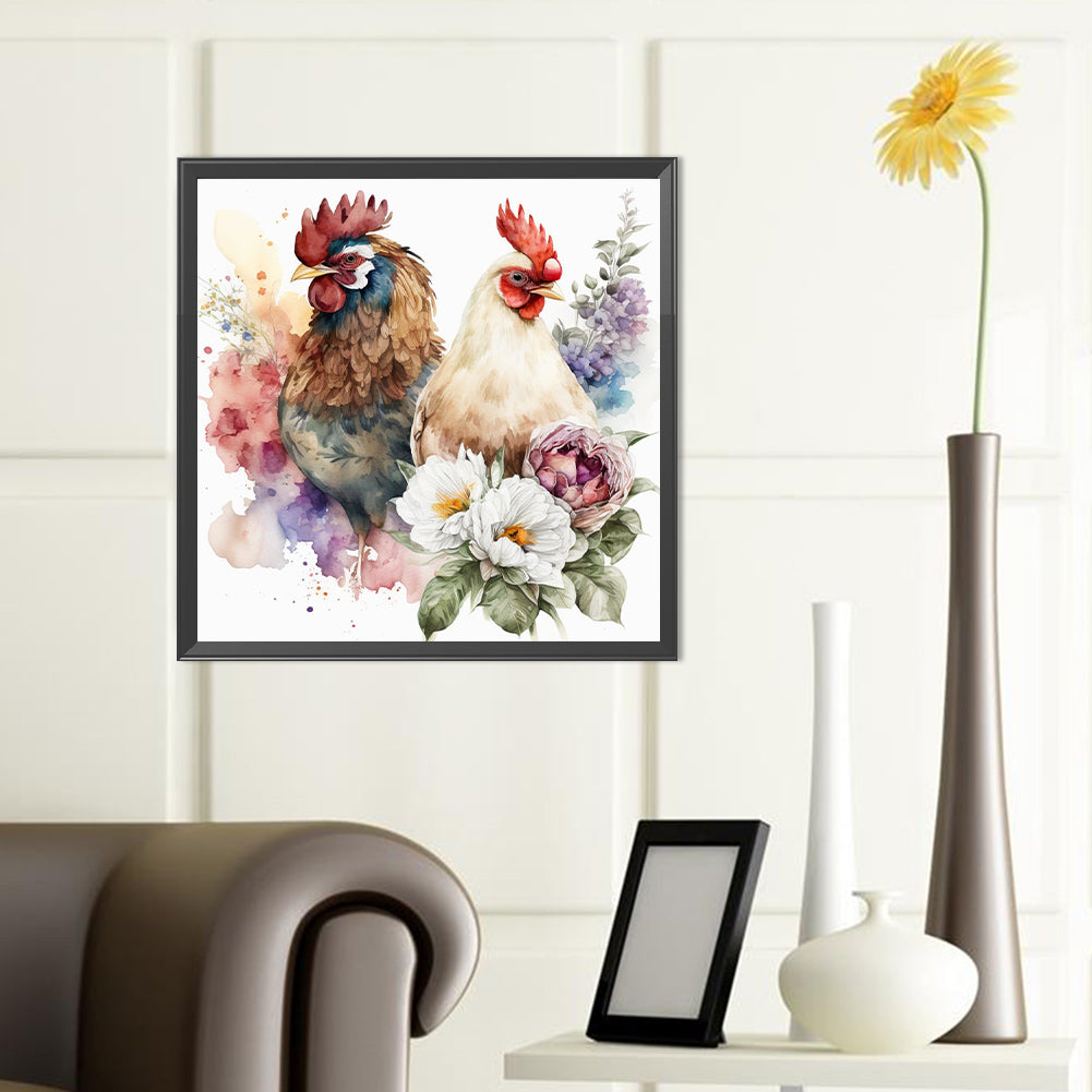 Rooster - Full Round Drill Diamond Painting 40*40CM