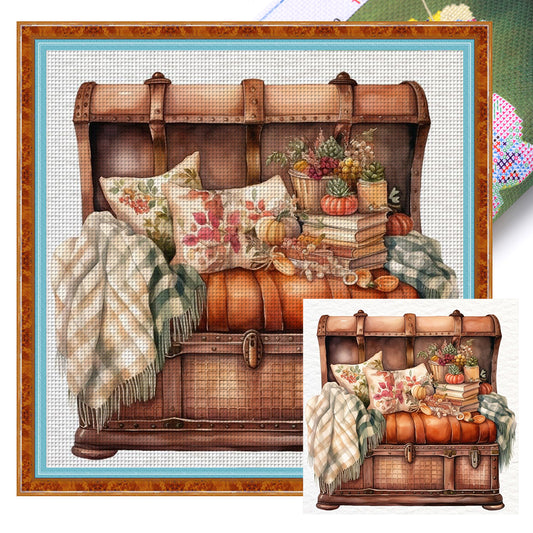 Autumn Harvest Box - 11CT Stamped Cross Stitch 50*50CM