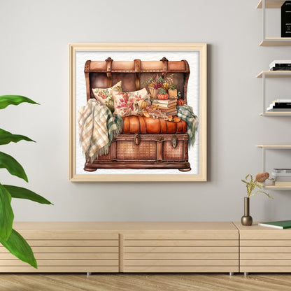 Autumn Harvest Box - 11CT Stamped Cross Stitch 50*50CM