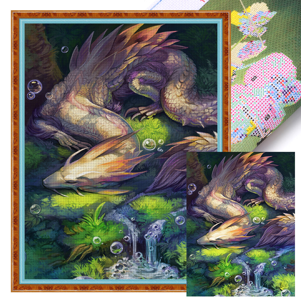 Sleeping Dragon - 11CT Stamped Cross Stitch 50*65CM