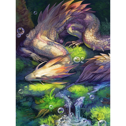 Sleeping Dragon - 11CT Stamped Cross Stitch 50*65CM