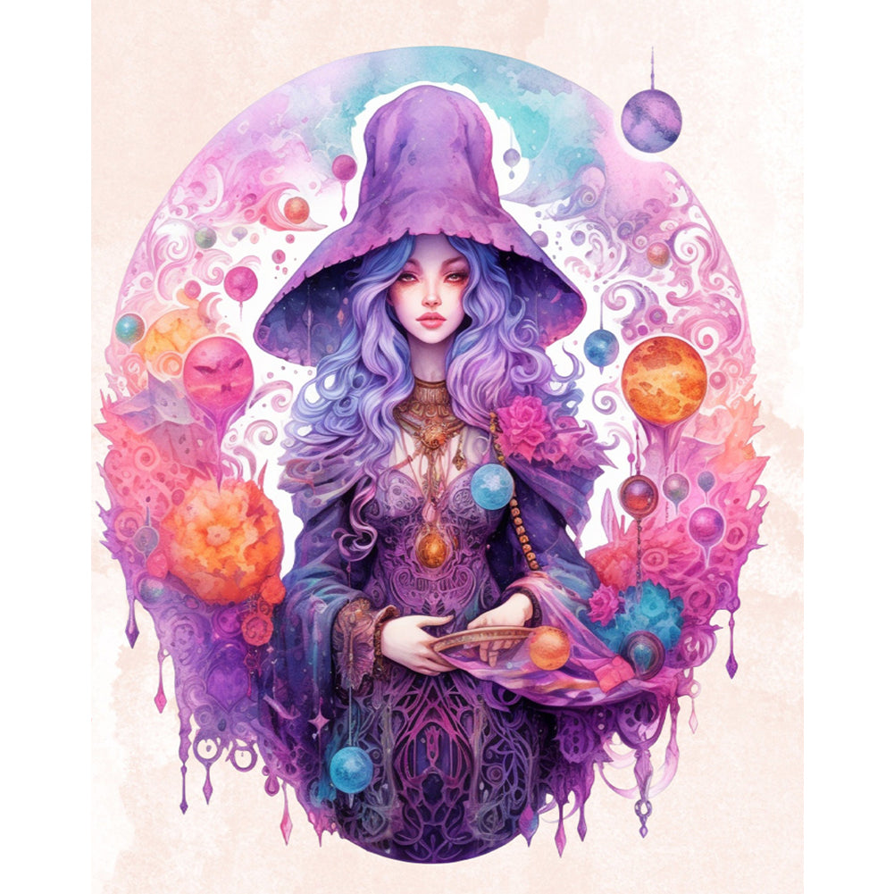 Witch - 11CT Stamped Cross Stitch 60*70CM