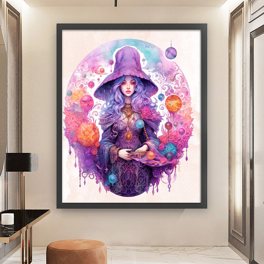 Witch - 11CT Stamped Cross Stitch 60*70CM