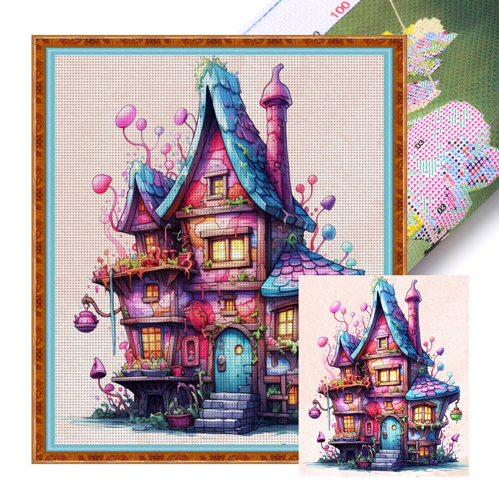 Magic House - 11CT Stamped Cross Stitch 60*65CM