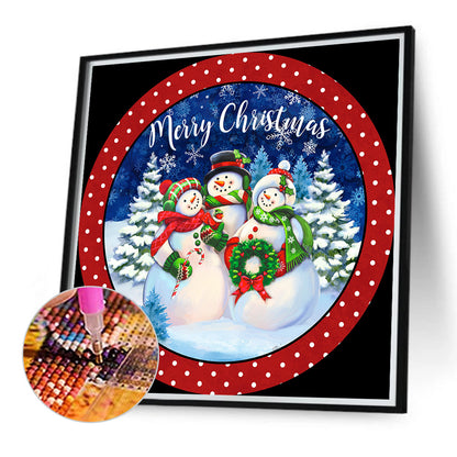 Snowman - Full Round Drill Diamond Painting 40*40CM