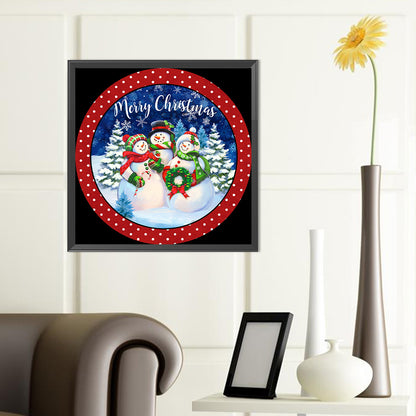 Snowman - Full Round Drill Diamond Painting 40*40CM