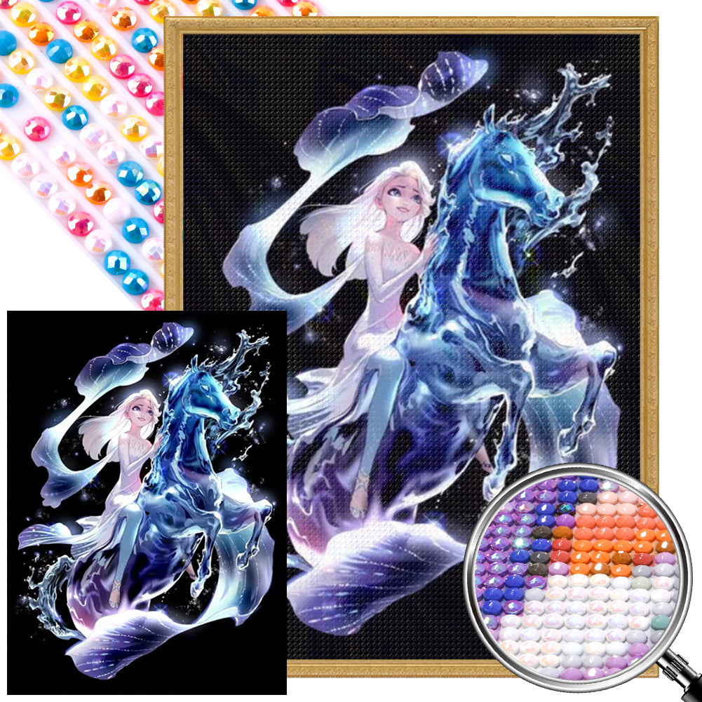 Princess Elsa - Full Round AB Drill Diamond Painting 40*55CM