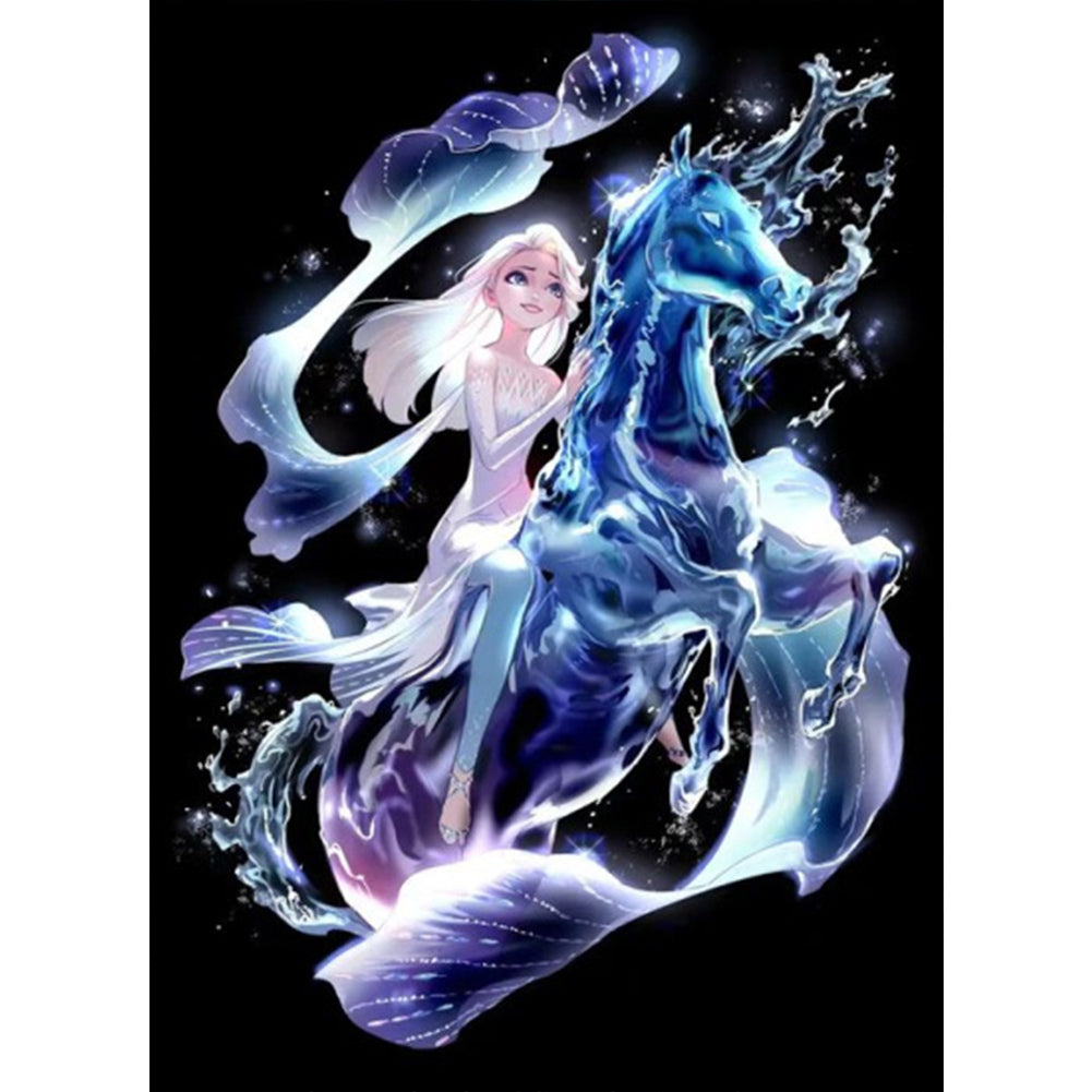 Princess Elsa - Full Round AB Drill Diamond Painting 40*55CM