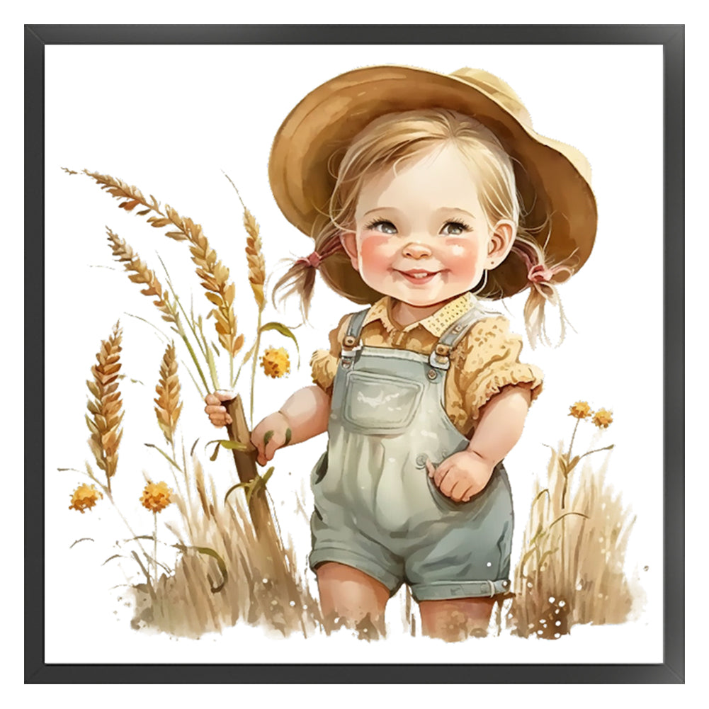 Farm Baby - 18CT Stamped Cross Stitch 25*25CM