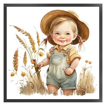 Farm Baby - 18CT Stamped Cross Stitch 25*25CM