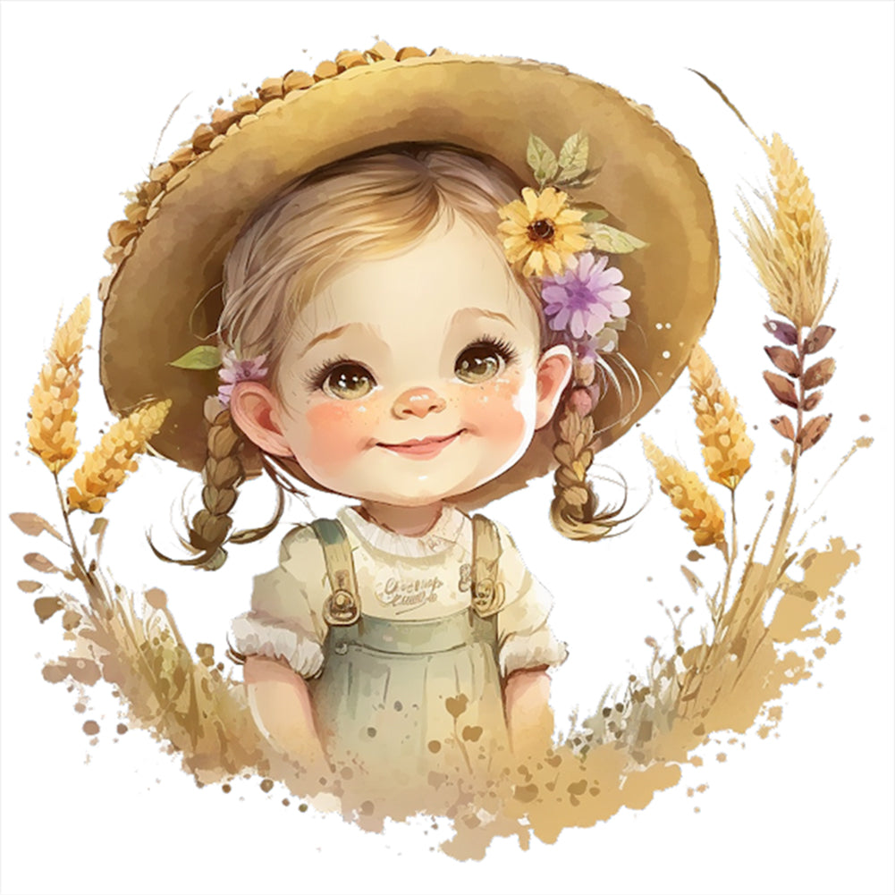 Farm Baby - 18CT Stamped Cross Stitch 25*25CM