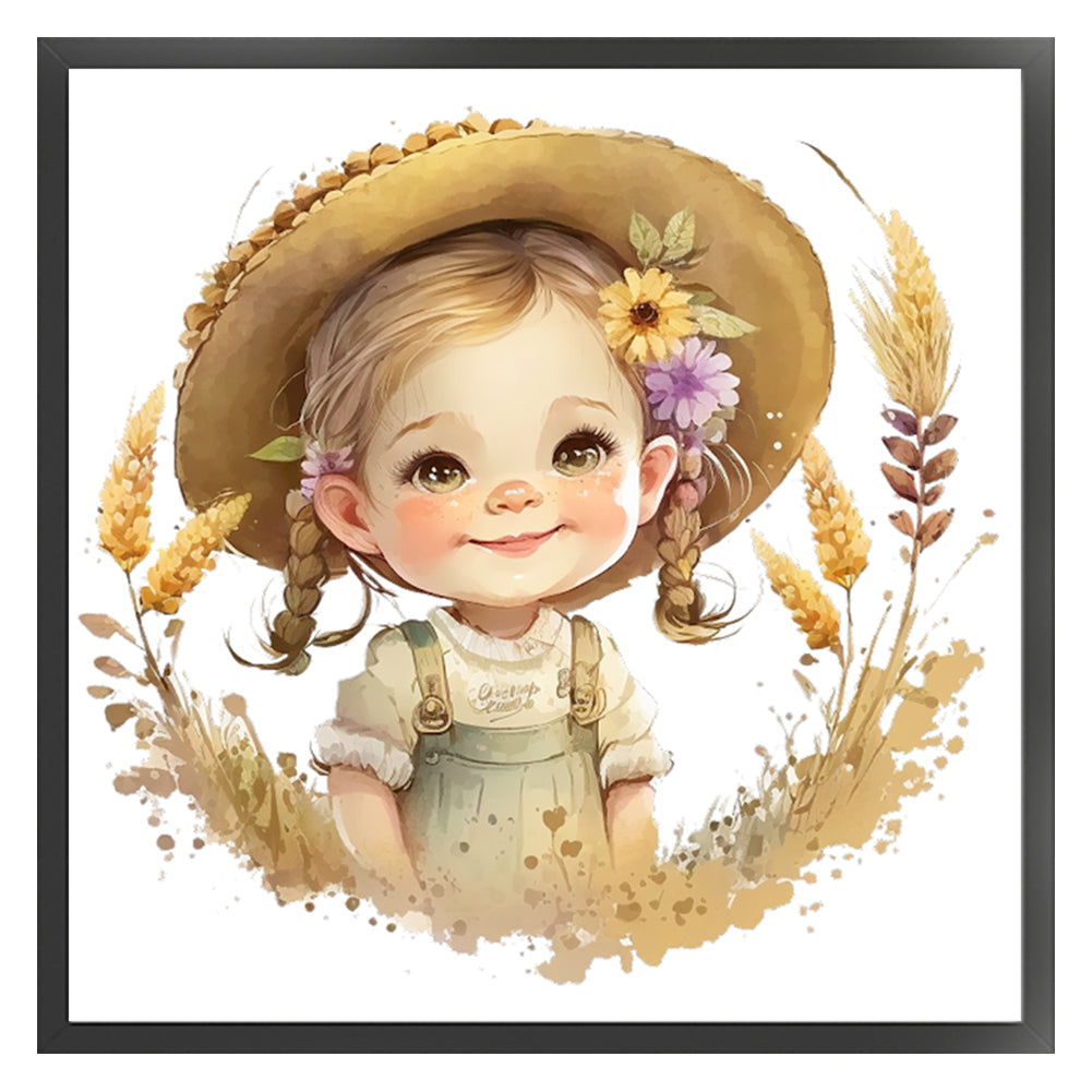 Farm Baby - 18CT Stamped Cross Stitch 25*25CM