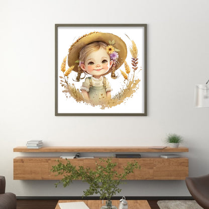 Farm Baby - 18CT Stamped Cross Stitch 25*25CM