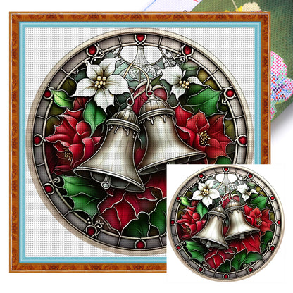 Retro Christmas-Bells - 18CT Stamped Cross Stitch 25*25CM