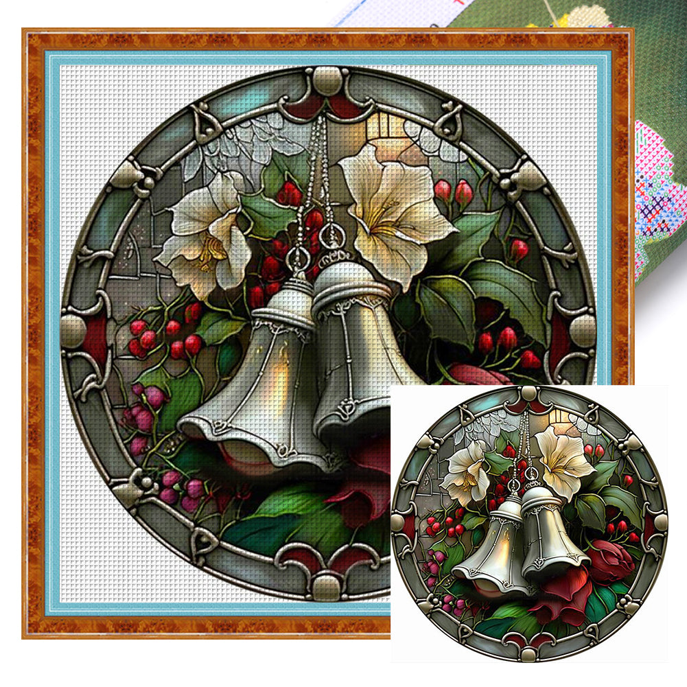 Retro Christmas-Bells - 18CT Stamped Cross Stitch 25*25CM