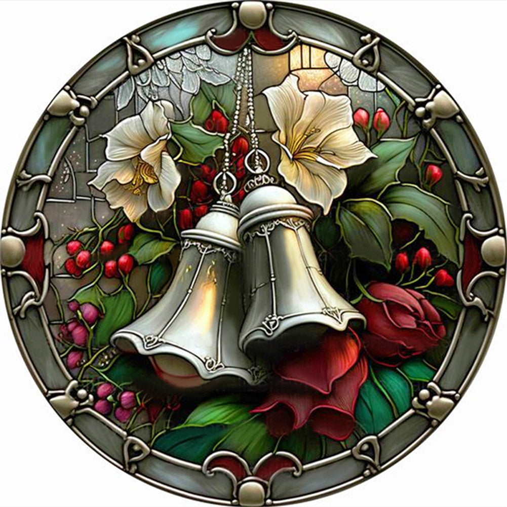 Retro Christmas-Bells - 18CT Stamped Cross Stitch 25*25CM