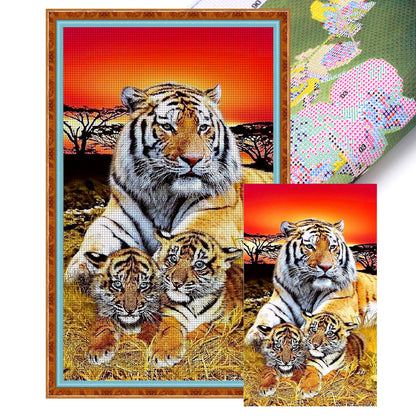 Tiger - 11CT Stamped Cross Stitch 40*65CM