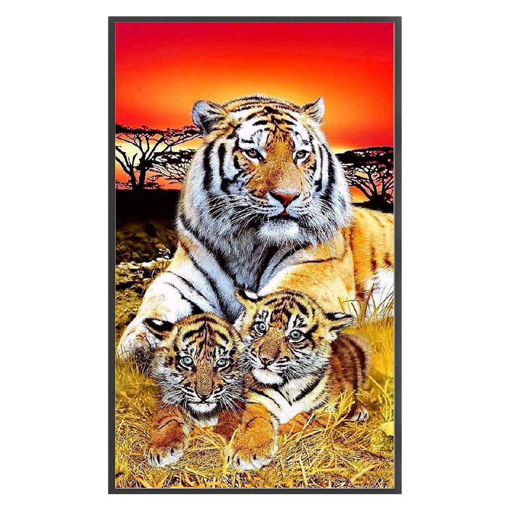 Tiger - 11CT Stamped Cross Stitch 40*65CM