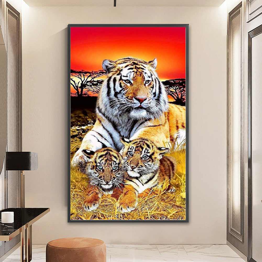 Tiger - 11CT Stamped Cross Stitch 40*65CM