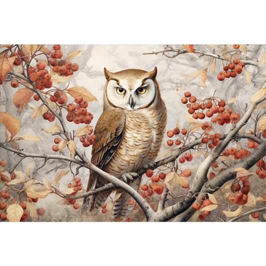 Owl - Full Round Drill Diamond Painting 60*40CM