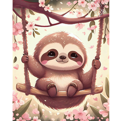 Sloth On A Swing - Full Round Drill Diamond Painting 40*50CM