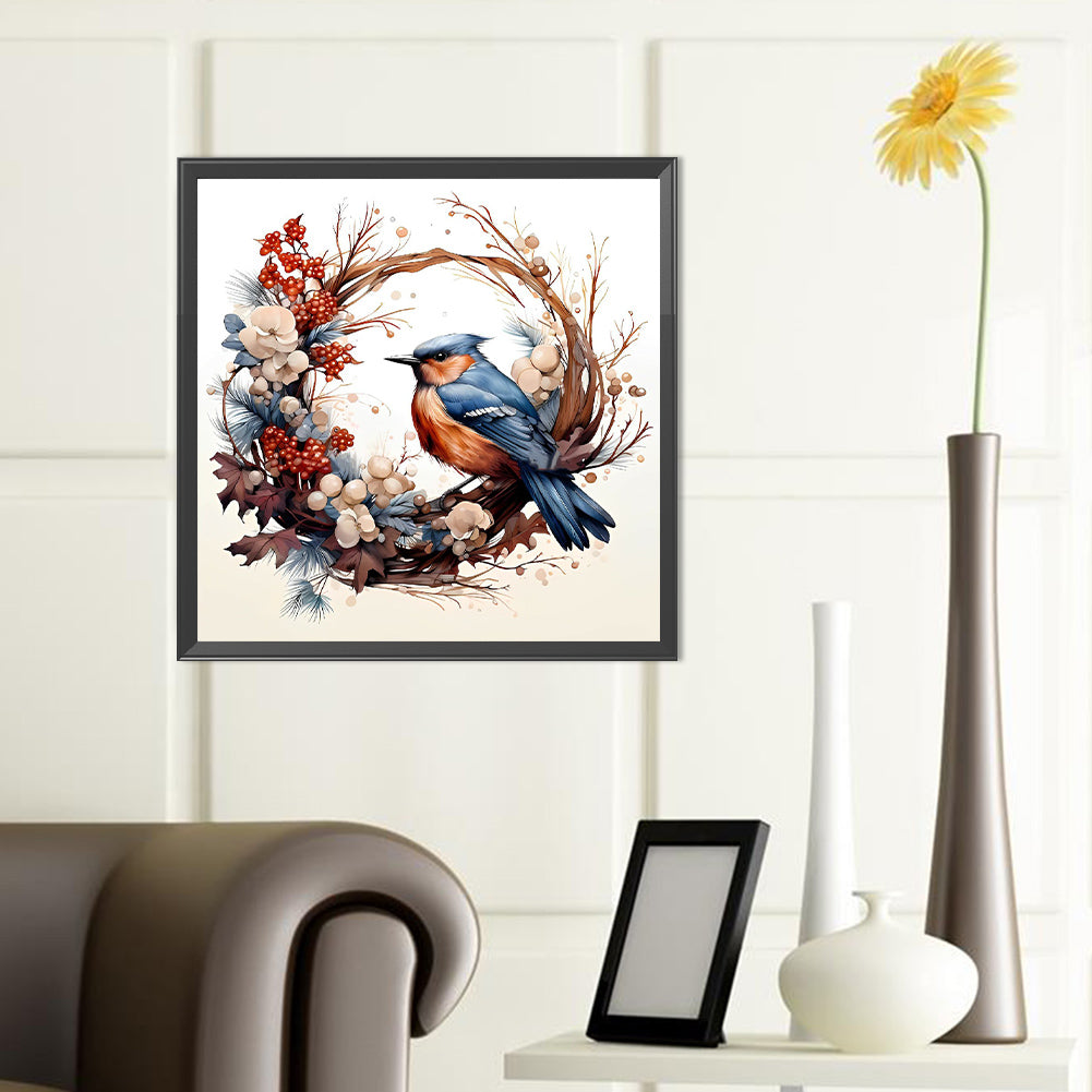 Animals In Wreath - Full Round Drill Diamond Painting 40*40CM